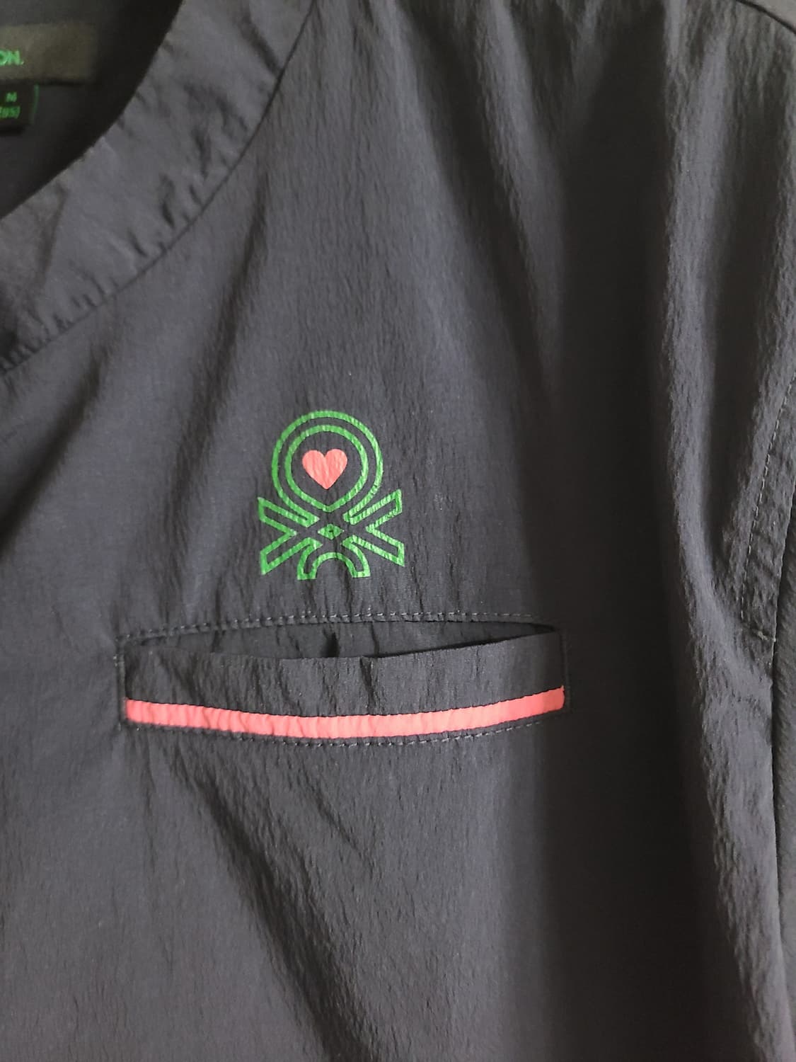 베네통 네이비 반팔 자켓 M(95) 상품이미지3