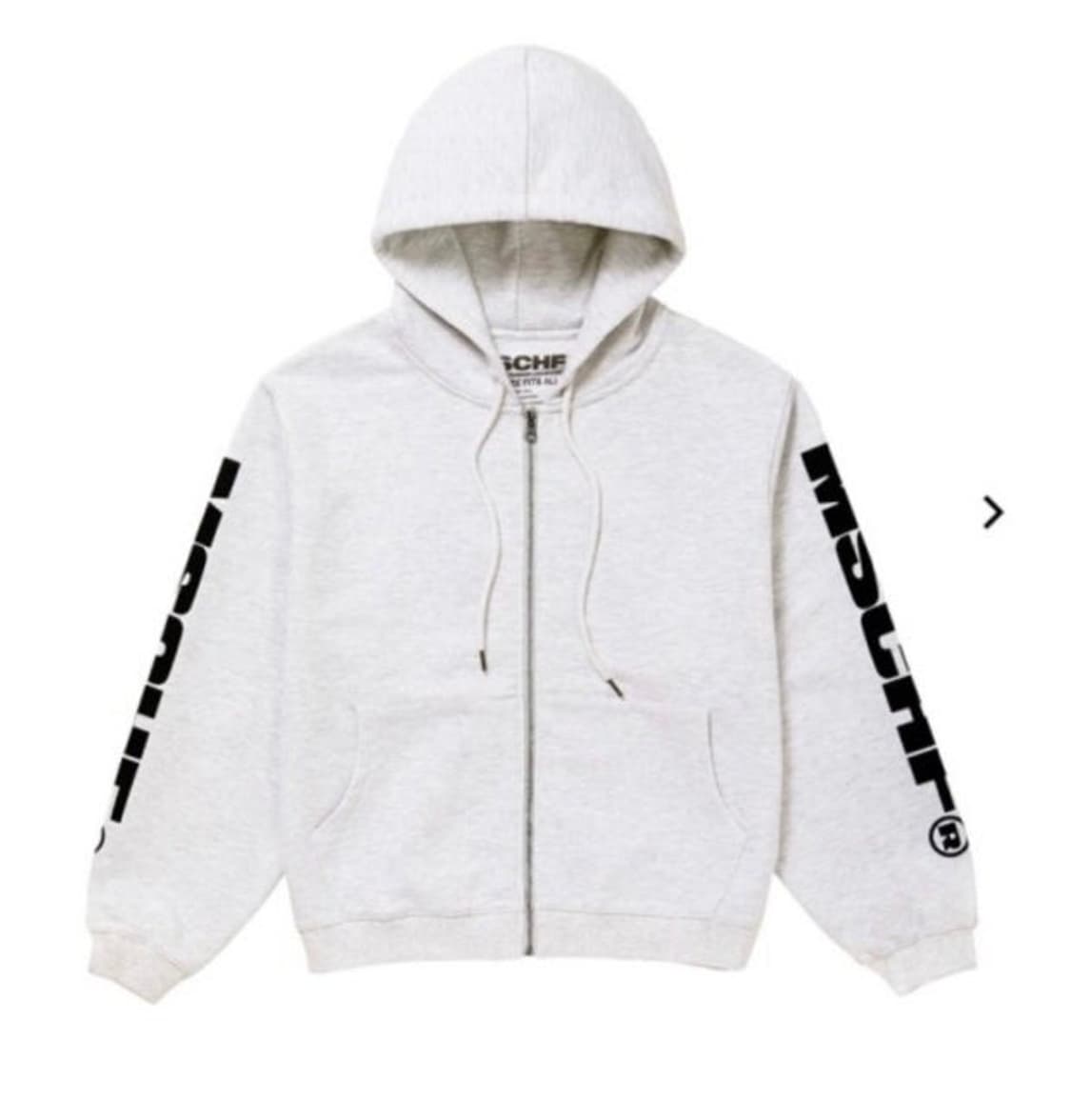 미스치프 20ss 화이트멜란지 후드집업 상품이미지1