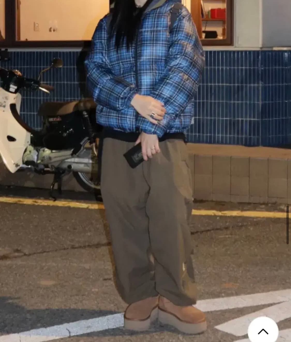 스컬프터 체크 리버시블 패딩 S사이즈 상품이미지4