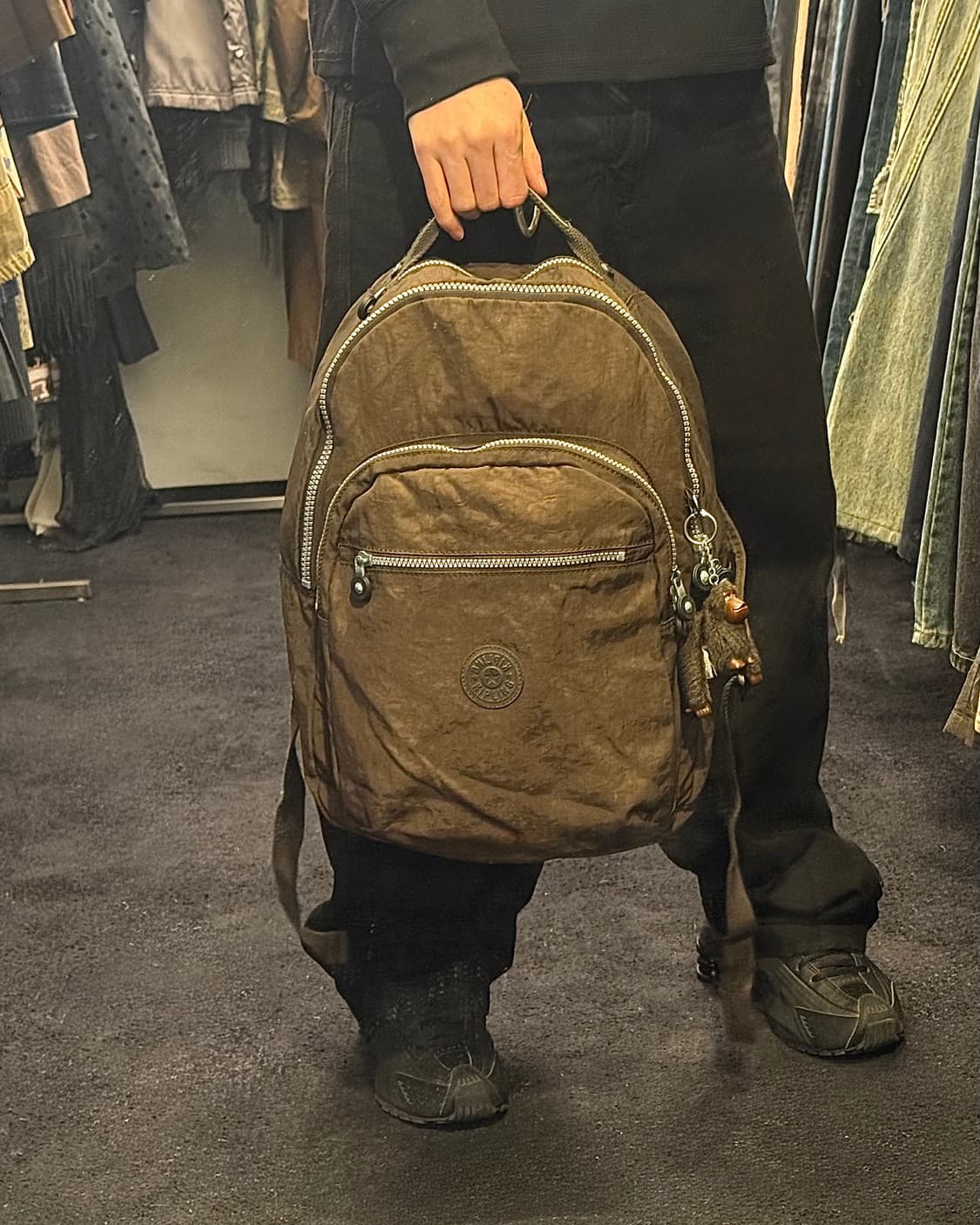 키플링 고릴라 키링 인형 브라운 갈색 빅 백팩 가방 학교 학생 빈티지 상품이미지2