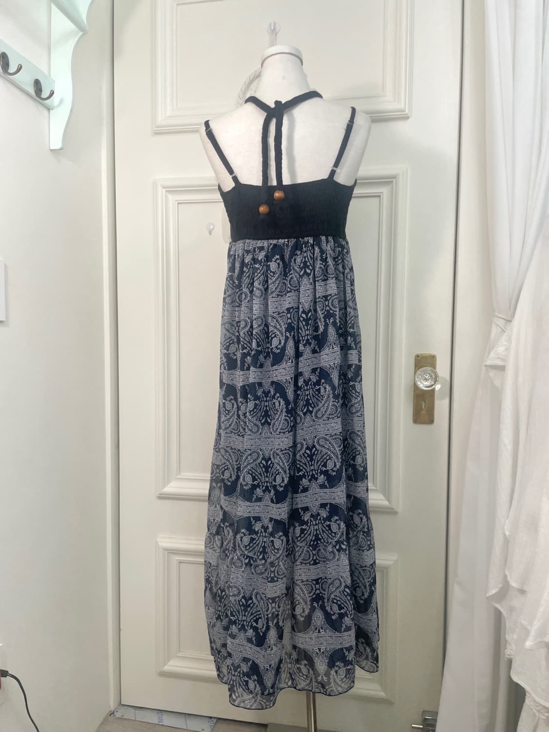 navy pasley long sleeveless opc(size-L) 상품이미지3