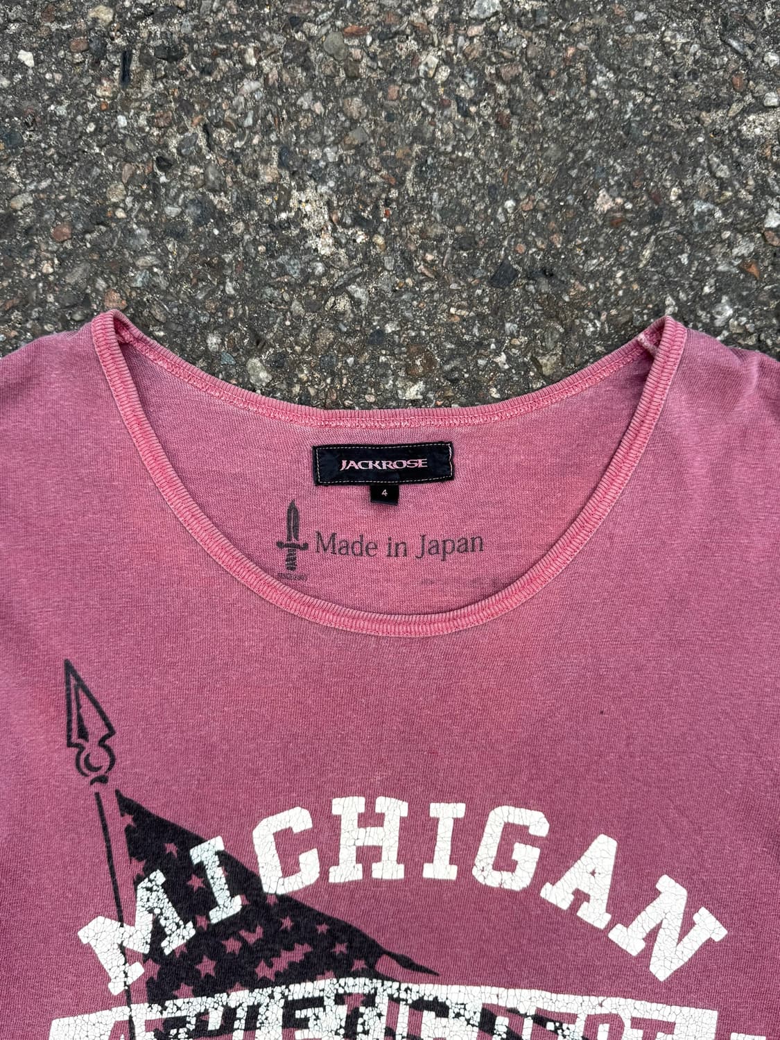 JACKROSE – Michigan College Print Tshirt 상품이미지2