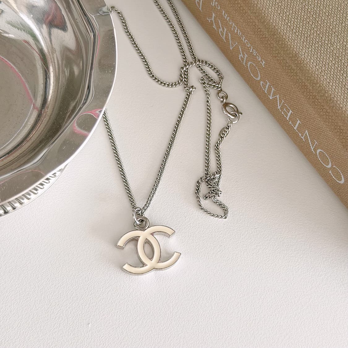 빈티지 샤넬 CC 목걸이 아이보리 [감정서 포함] 상품이미지5