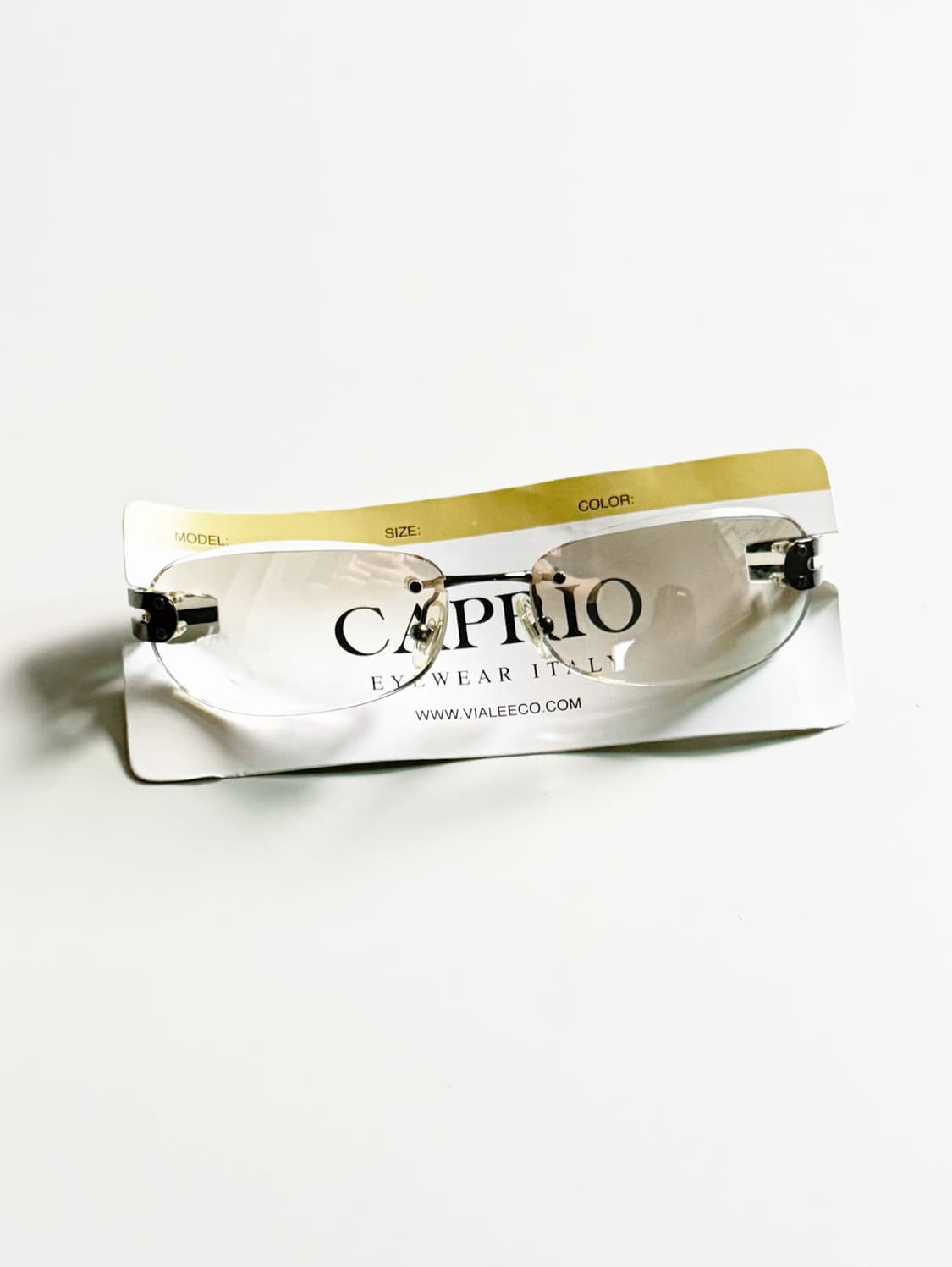 CAPRIO 무테 스퀘어 메탈 프레임 빈티지 틴트 선글라스 상품이미지2