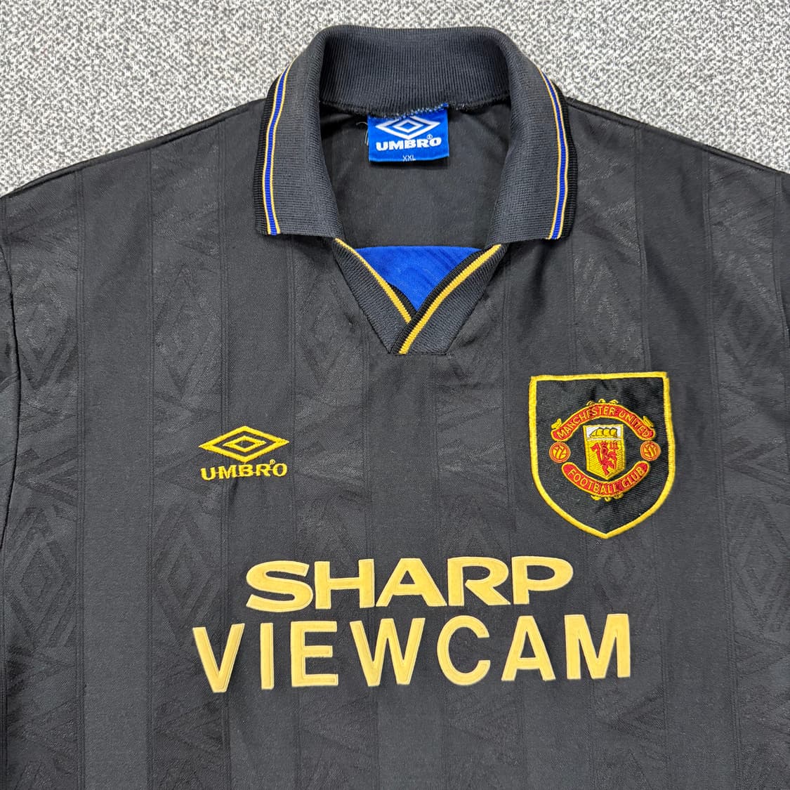 2XL 엄브로 맨체스터 유나이티드 축구팀 레트로 유니폼 반팔 티셔츠 상품이미지3