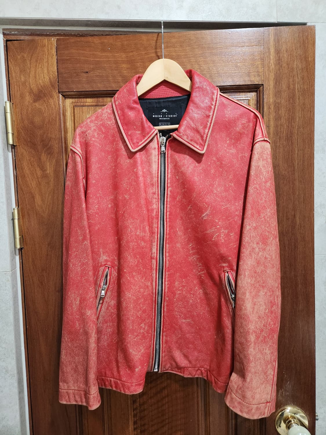 소가죽 빈티지 위싱 블루종 상품이미지1