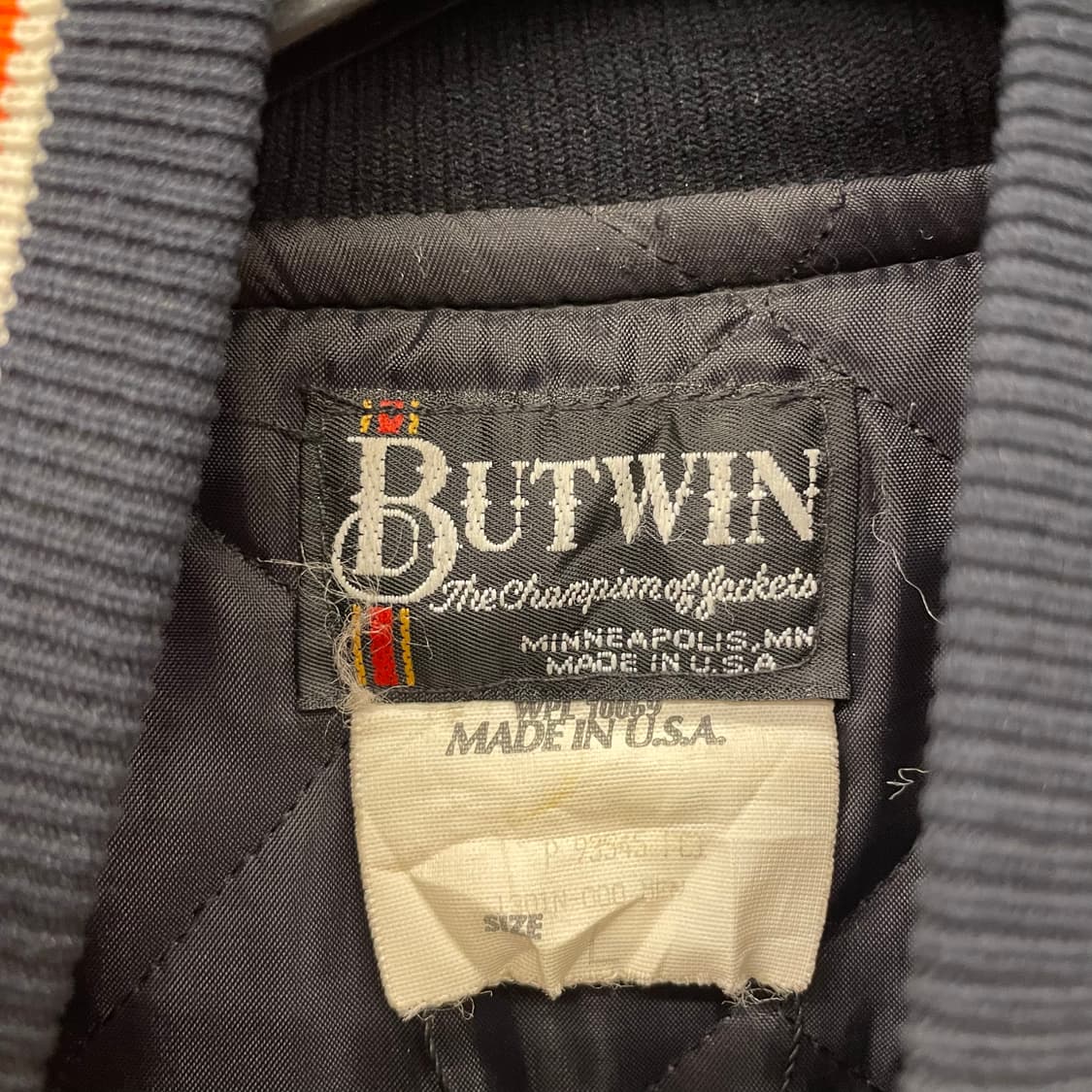 80s 버트윈 USA 베이스볼 팀 새틴 자켓 상품이미지8