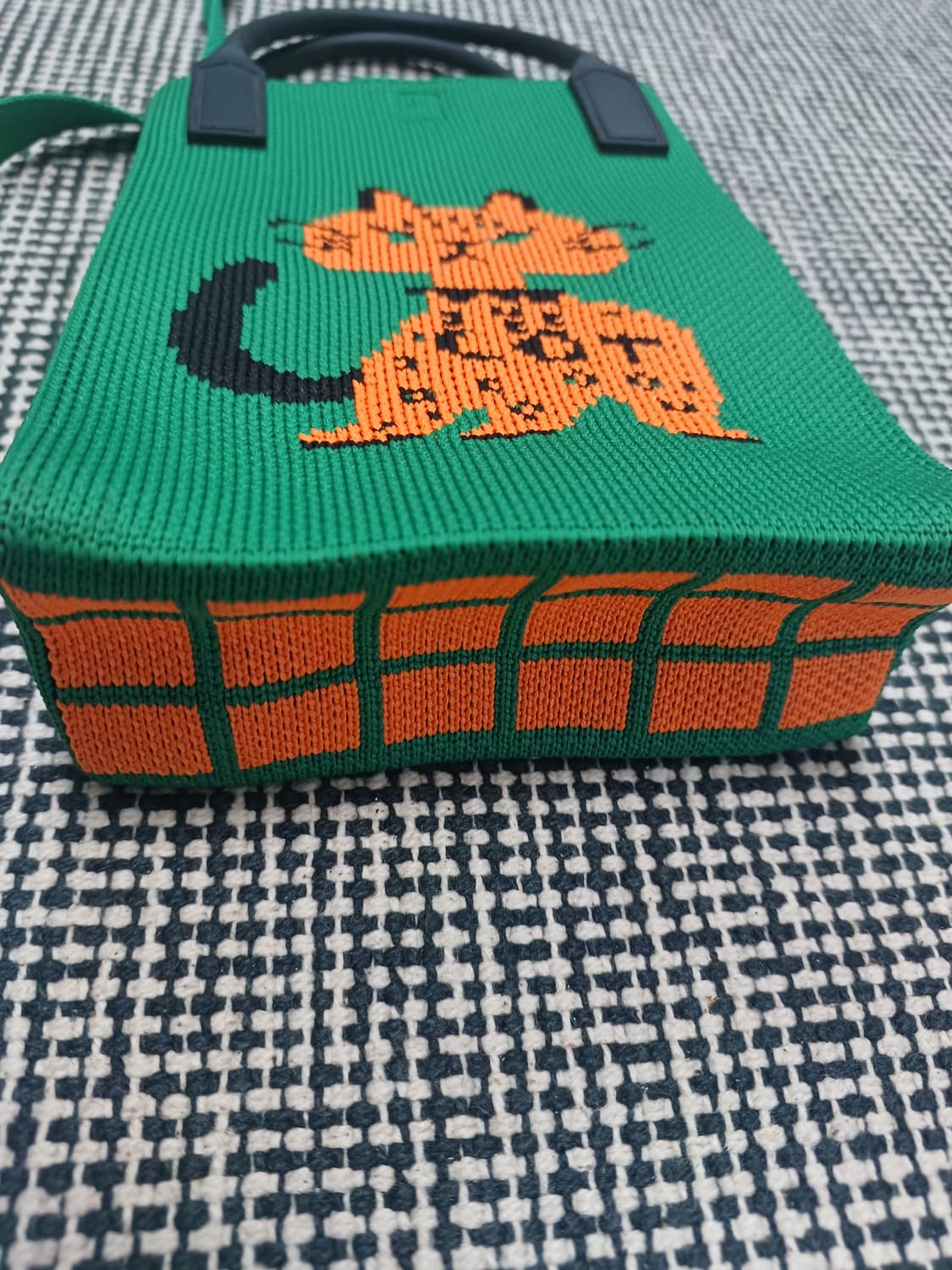 고양이 자수 니트 미니 크로스백 상품이미지3