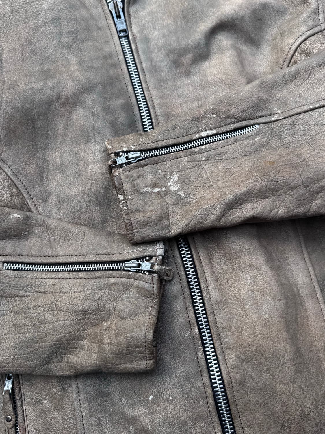 더티 페이딩 양가죽 라이더자켓  상품이미지7