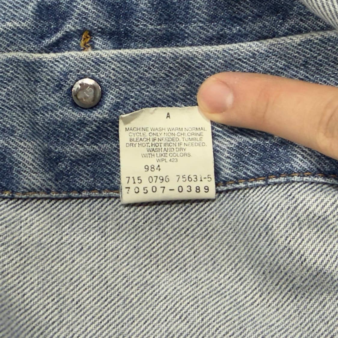 90s 리바이스 데님 자켓 70507-0389 상품이미지7