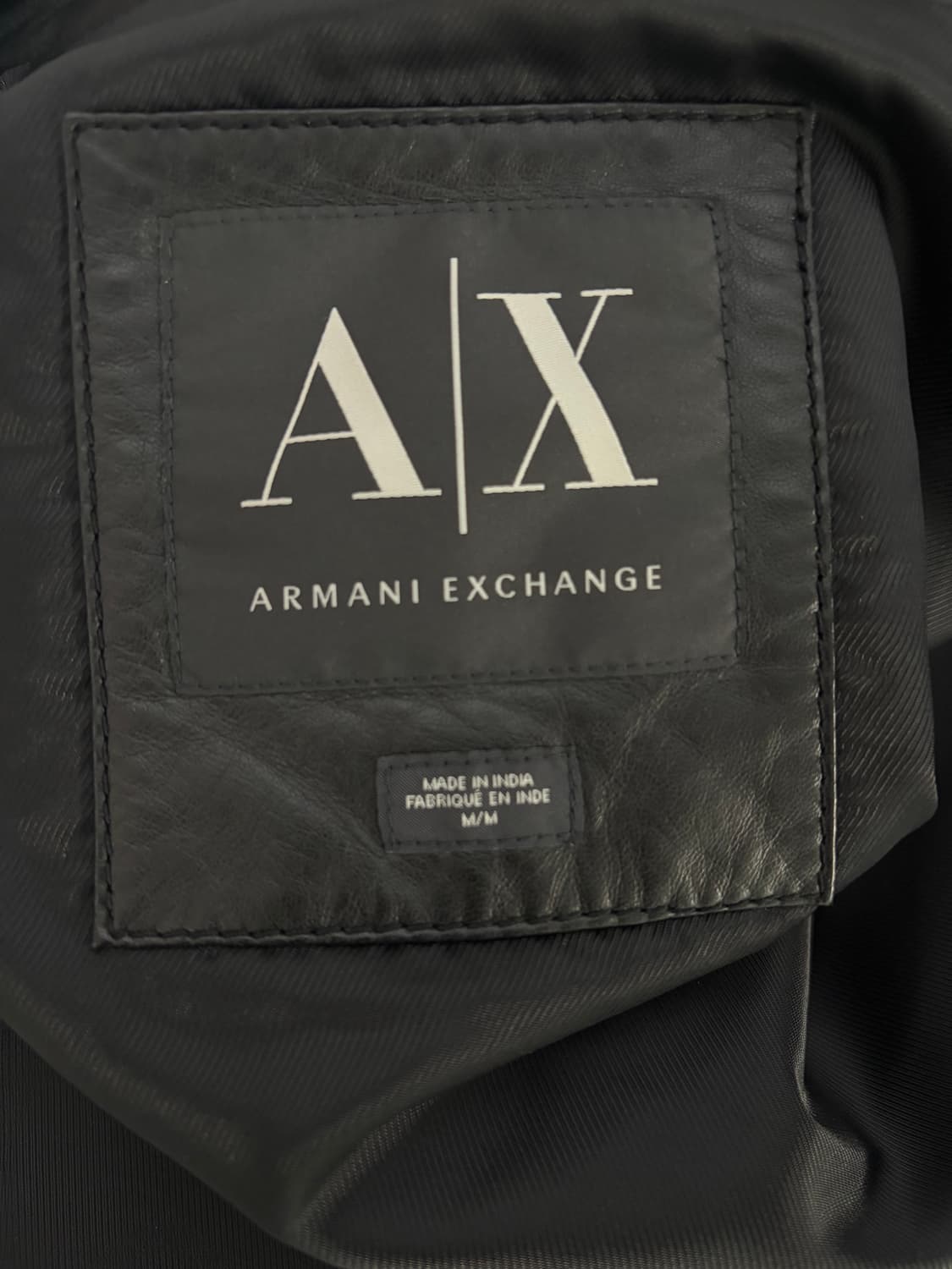 아르마니 하이넥 레더자켓 상품이미지3