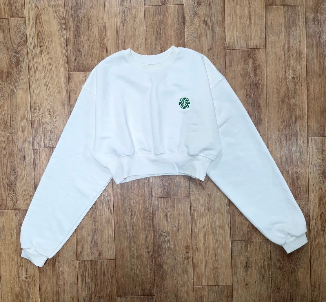 로시로우(Lossy Row) 심볼자수 크롭 스웻셔츠 55-66 새상품 상품이미지4