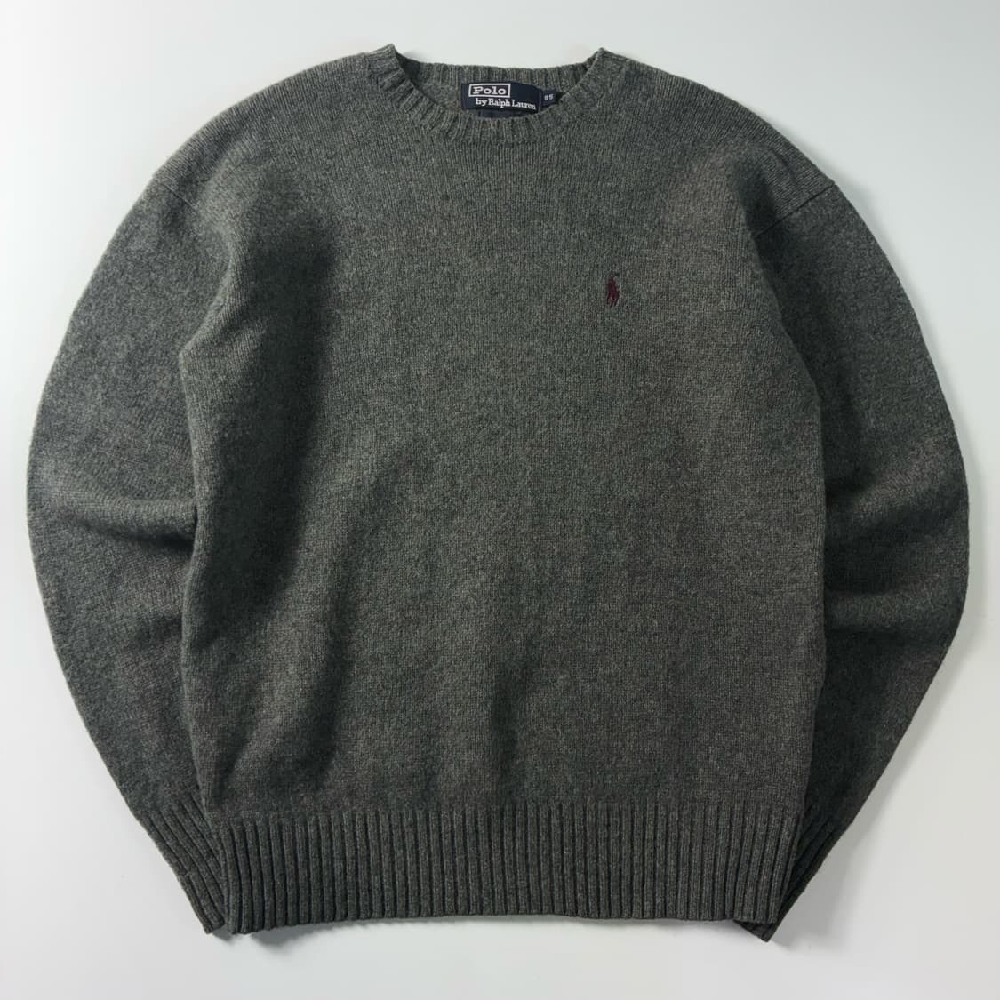 Polo  폴로 랄프로렌 자수 램스울 그레이 라운드 니트  상품이미지1