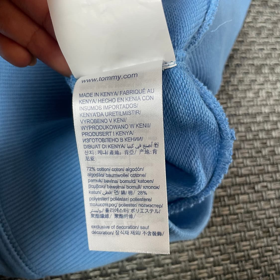 타미힐피거 블루 미니로고 라운드넥 맨투맨 티셔츠 M 상품이미지7