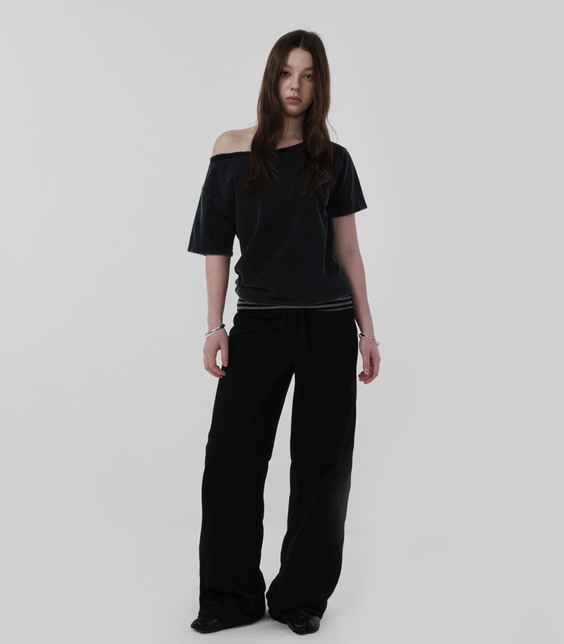 스웨이드 layered long pants 레이어드 롱 팬츠 상품이미지6
