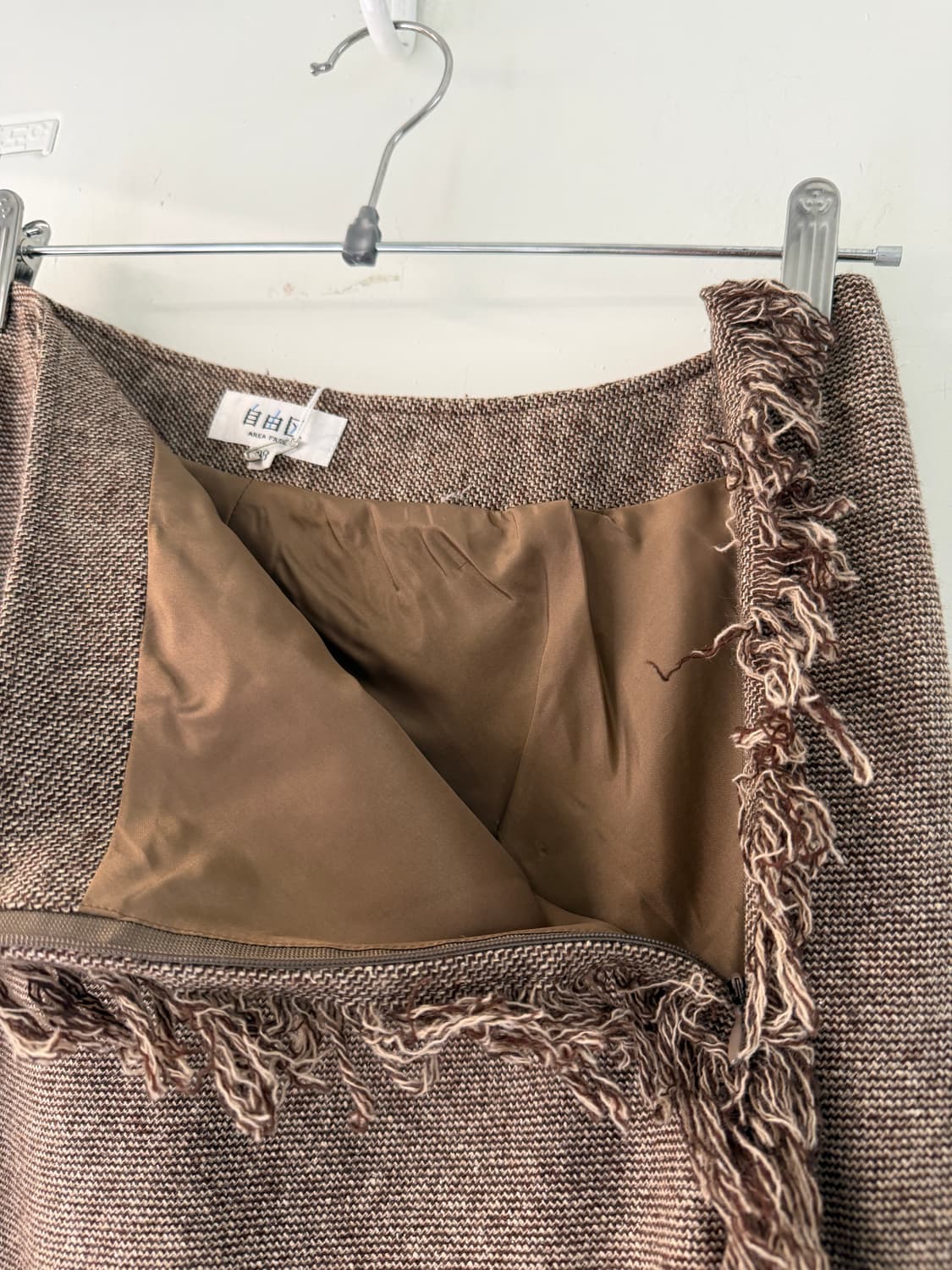 일본빈티지 울 프린지 롱스커트 상품이미지8