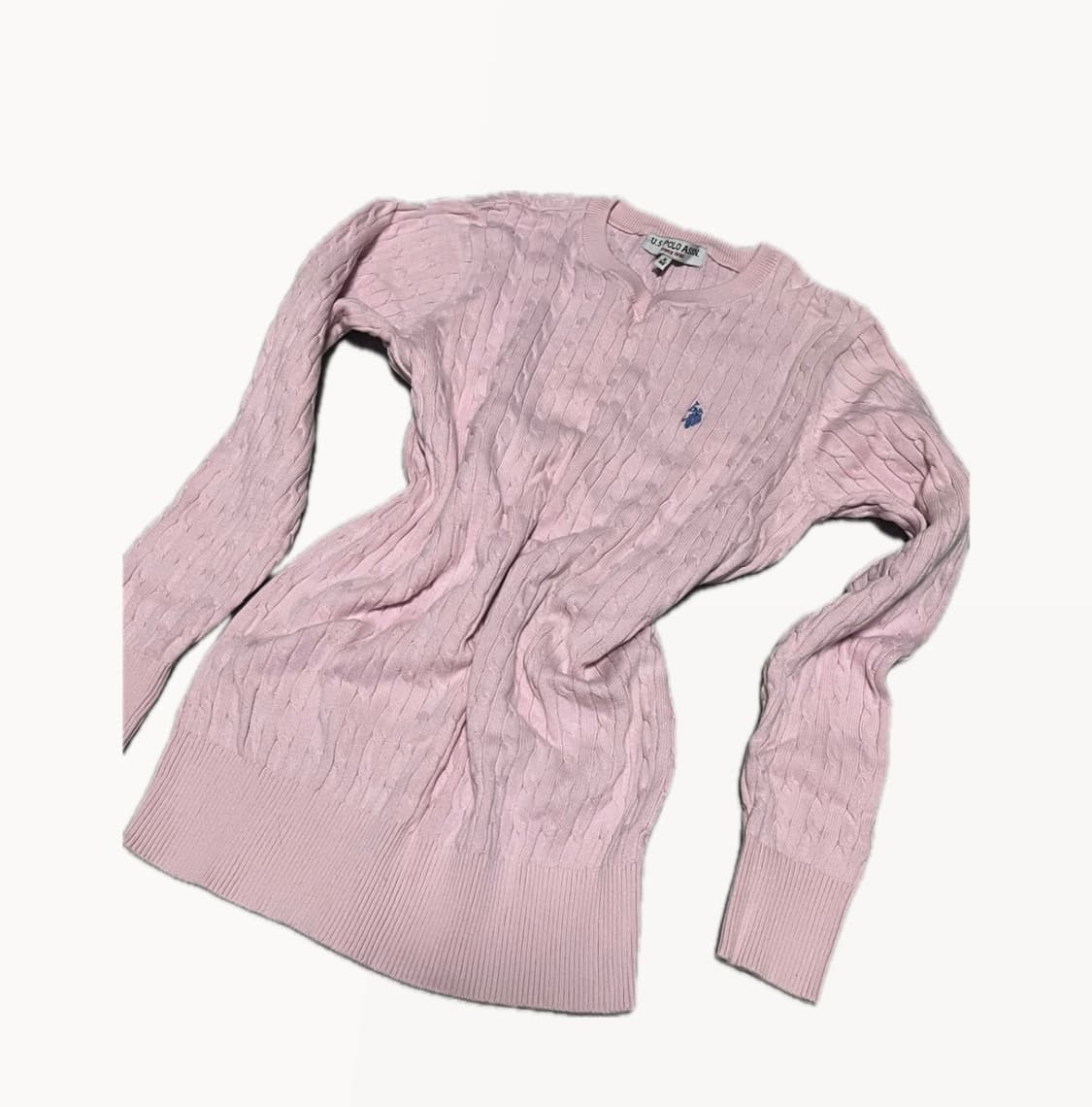 라떼갸루 오네갸루 빈티지 딸기우유 핑크 폴로니트 상품이미지1