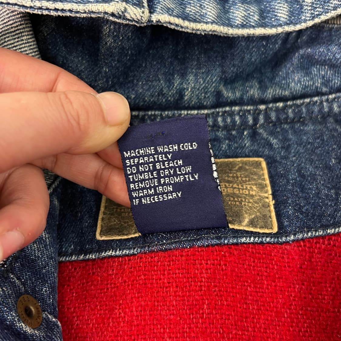 105 90s 갭 클래식 떡볶이 데님 코트 상품이미지4