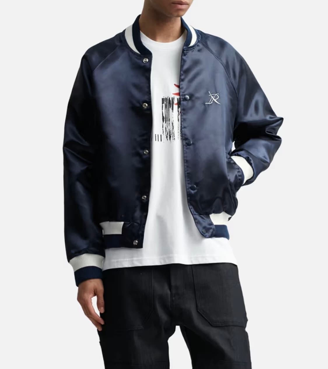 리차드슨 새틴 스타터 재킷 블루 s 상품이미지3