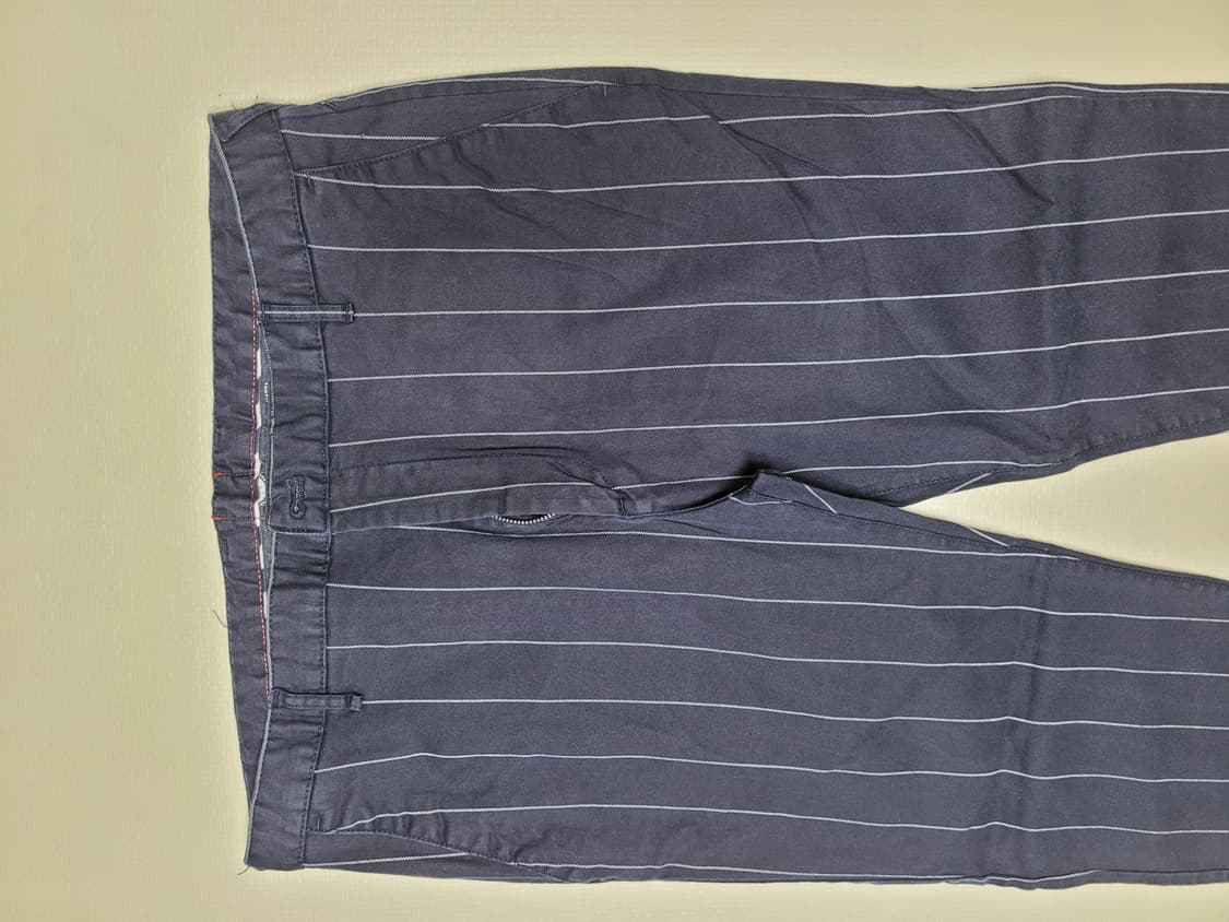 자라맨 ZARAMAN 스트라이프 면치노  34 네이비  상품이미지4