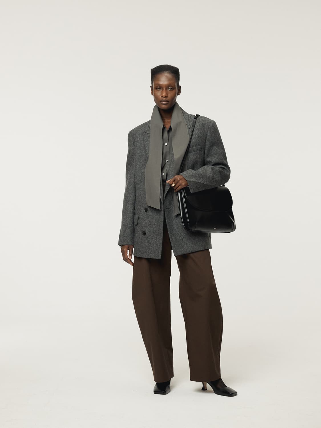 렉토 RECTO 더블 브래스티드 테일러드 울자켓 그레이 상품이미지3