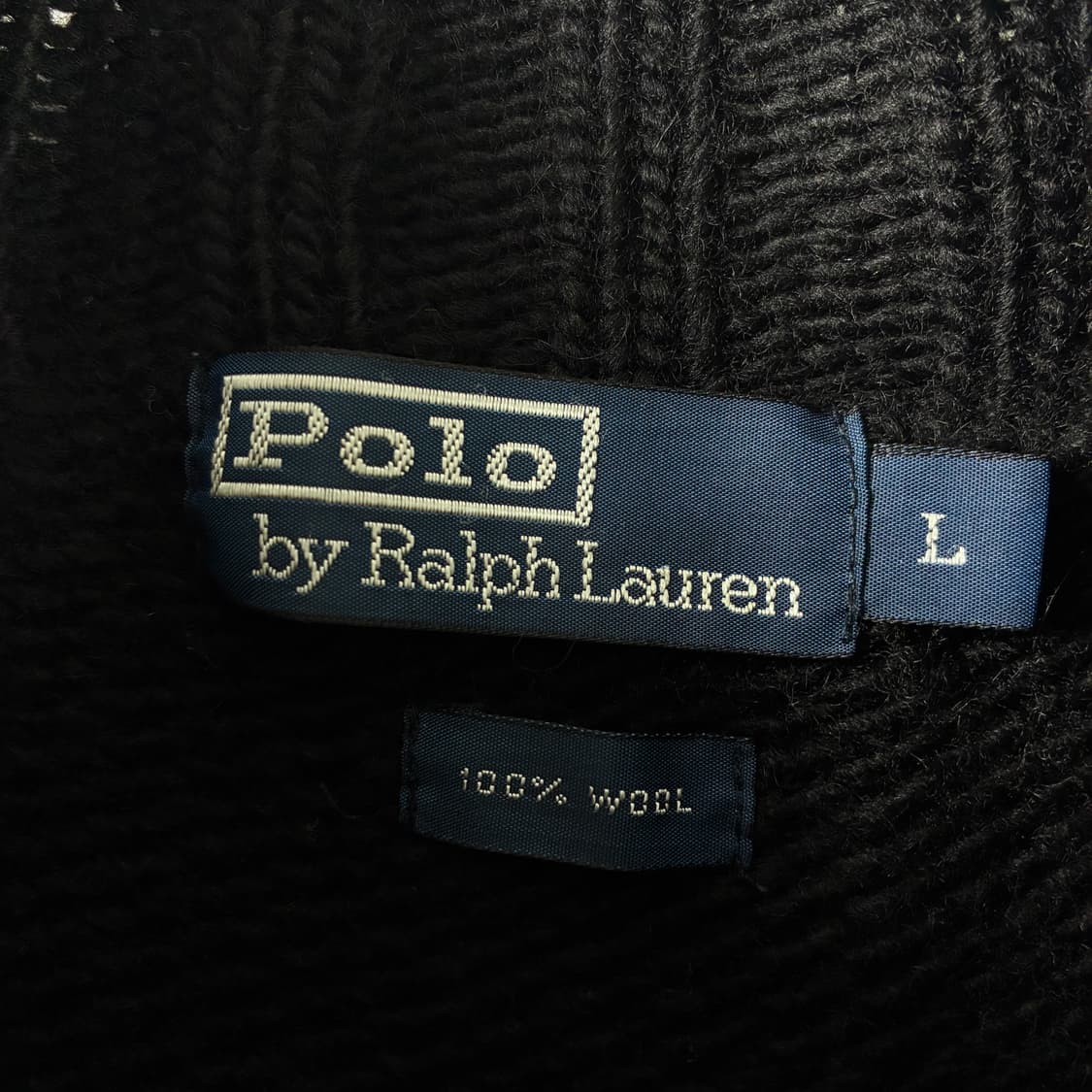 Polo  폴로 랄프로렌 울 블랙 니트집업  상품이미지5