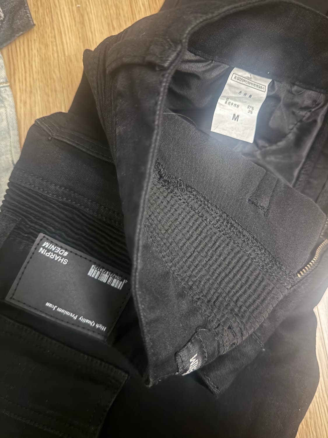 Sharpin denim 바이커진 블랙 M 상품이미지2