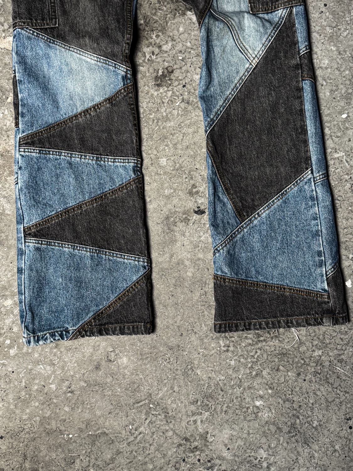 BERNINGS-SHO - Patchwork Contrast Denim  상품이미지5