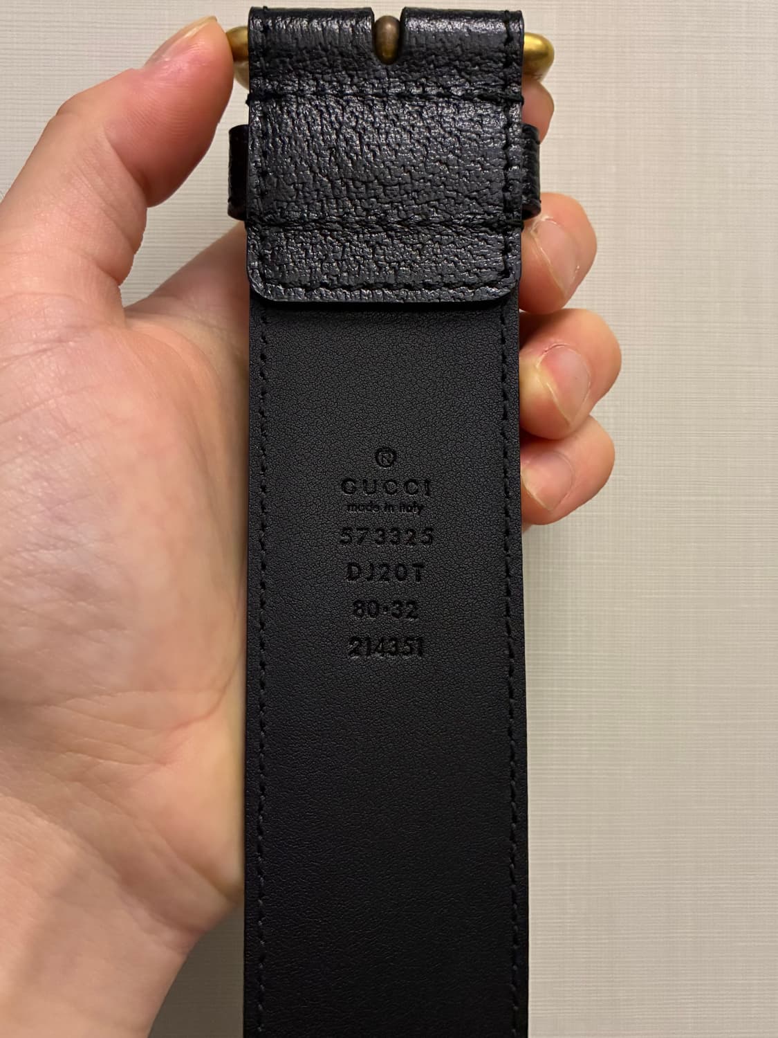 (S/80)GUCCI 구찌 그레인 레더 G버클 가죽벨트 블랙 우먼스 상품이미지3