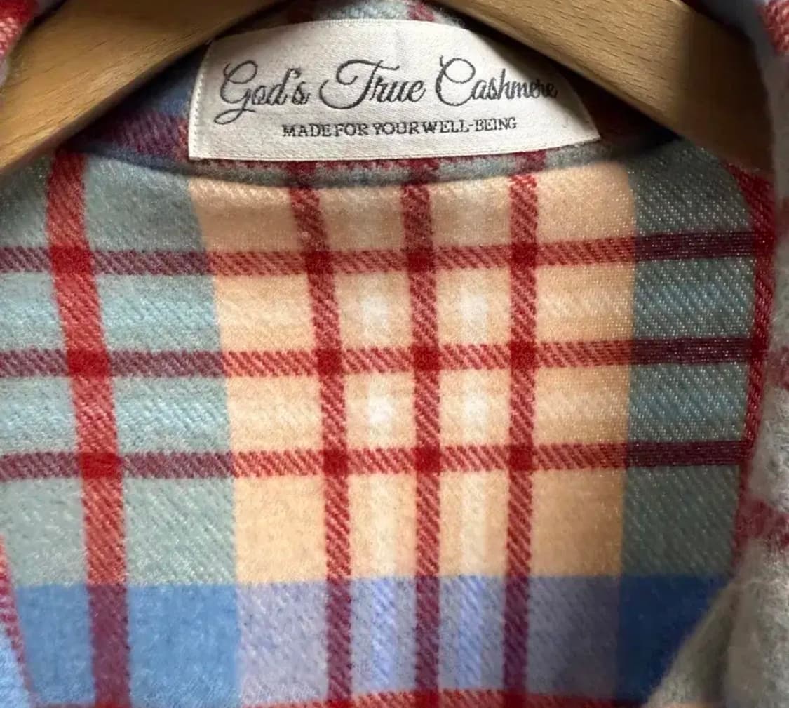 Gods true cashmere 체크 셔츠 L사이즈 판매. 상품이미지9