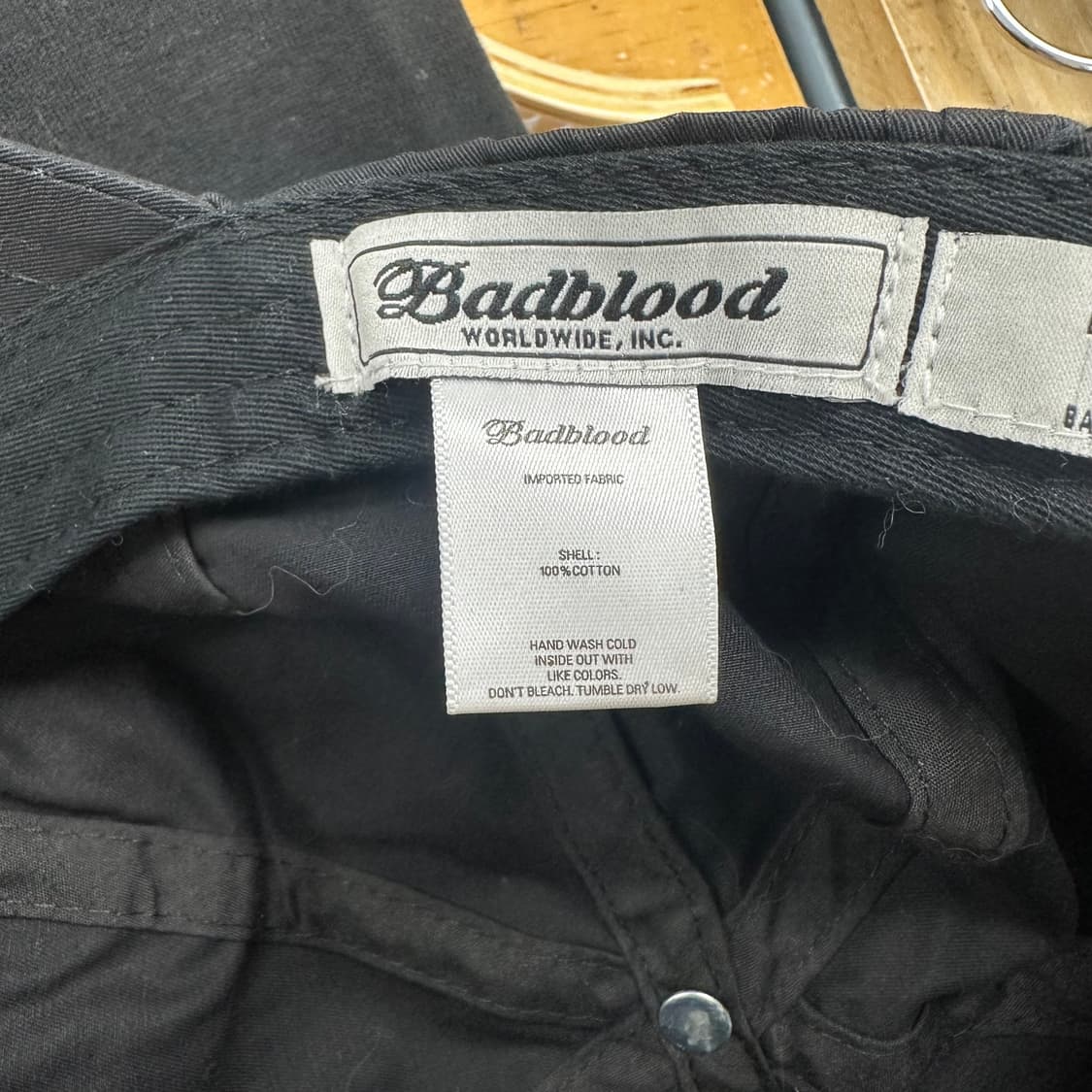 Badblood 배드블러드 자수 블랙 볼캡 모자 상품이미지6