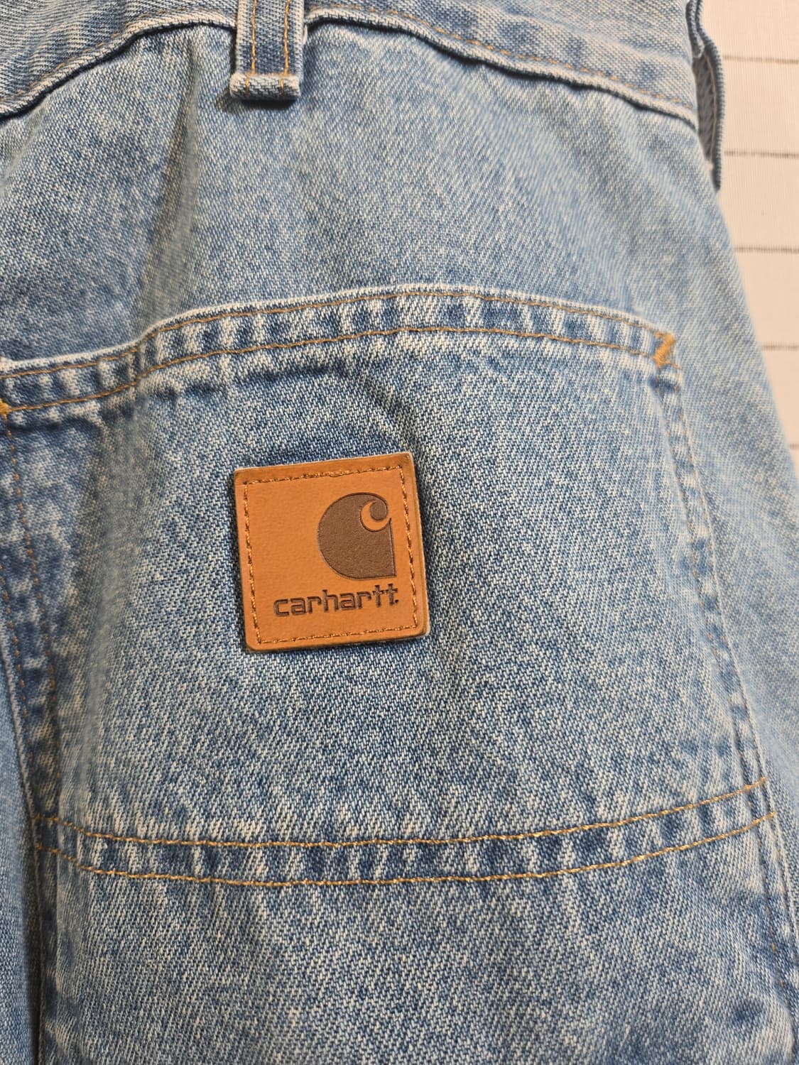 칼하트 카펜터 데님 팬츠 연청 상품이미지5