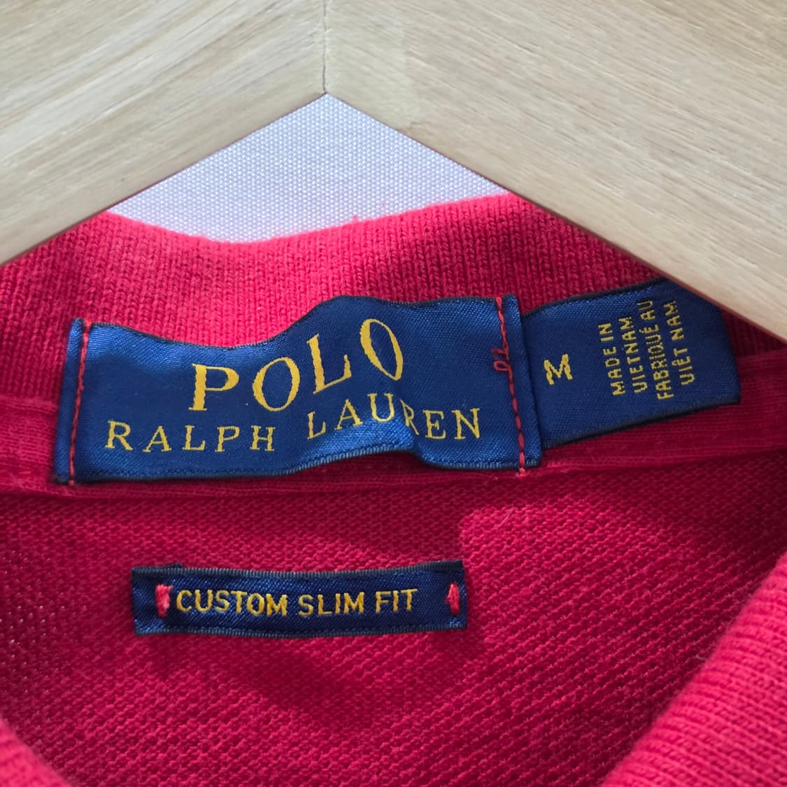 폴로랄프로렌 피케 카라 반팔티 레드 M 상품이미지3