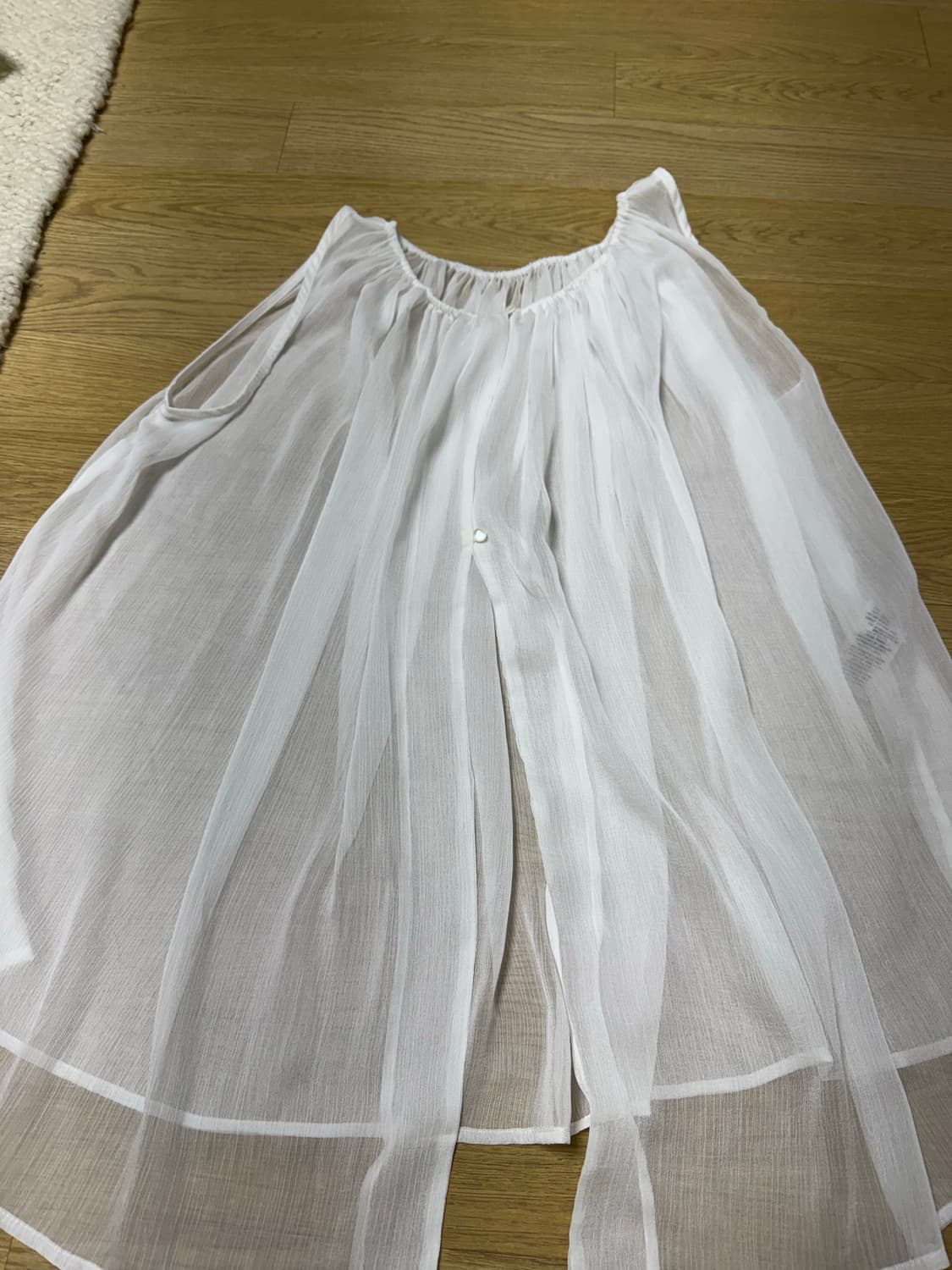 트리밍버드 타이 미니원피스 화이트 상품이미지10