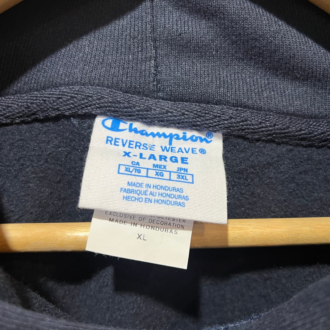 챔피온 리버스위브 후드티 네이비 상품이미지3