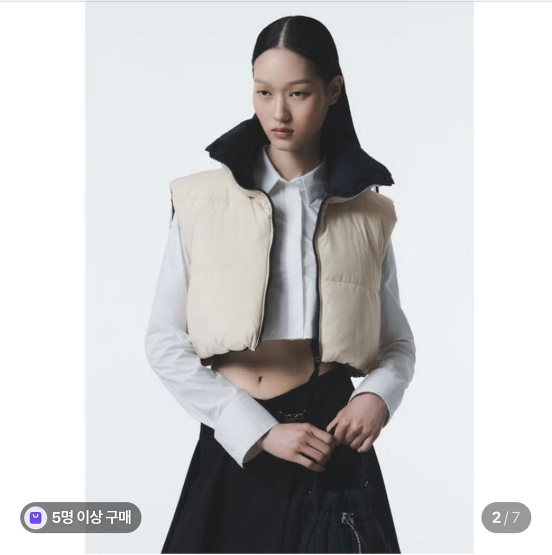 자라 양면 패딩 조끼 리버시블 크롭 상품이미지6