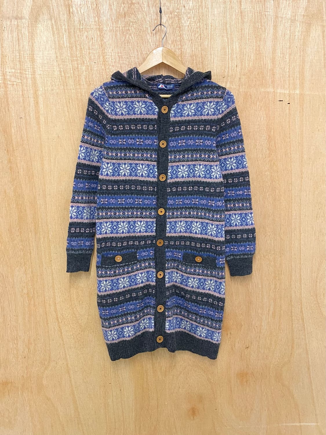 BEAMS fair isle hood cardigan 빔즈 후드 가디건 상품이미지1