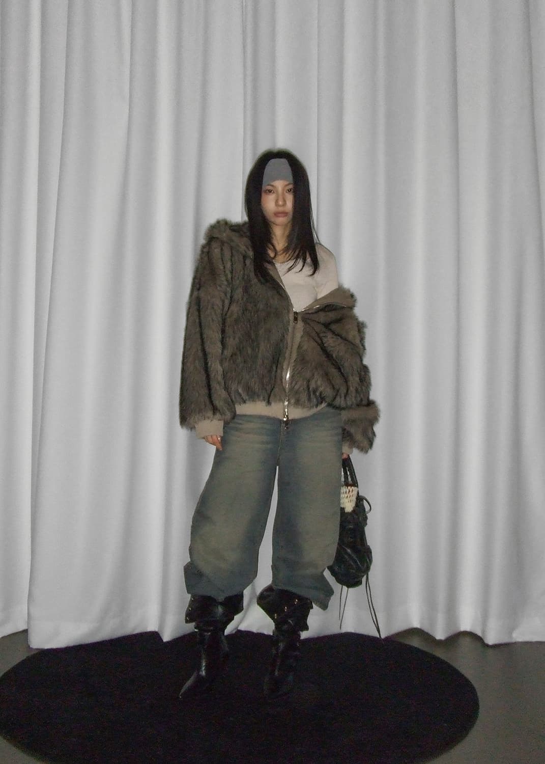 티릿 스냅버튼 스틸레토 레더부츠힐 245 상품이미지4