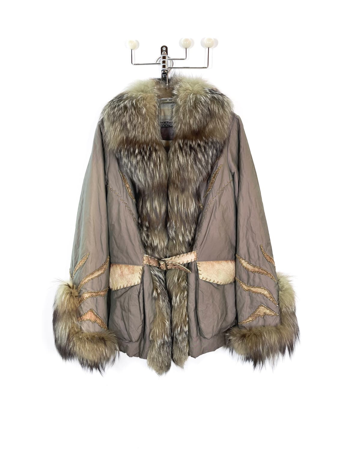 빈티지 폭스퍼 패딩 자켓 상품이미지2