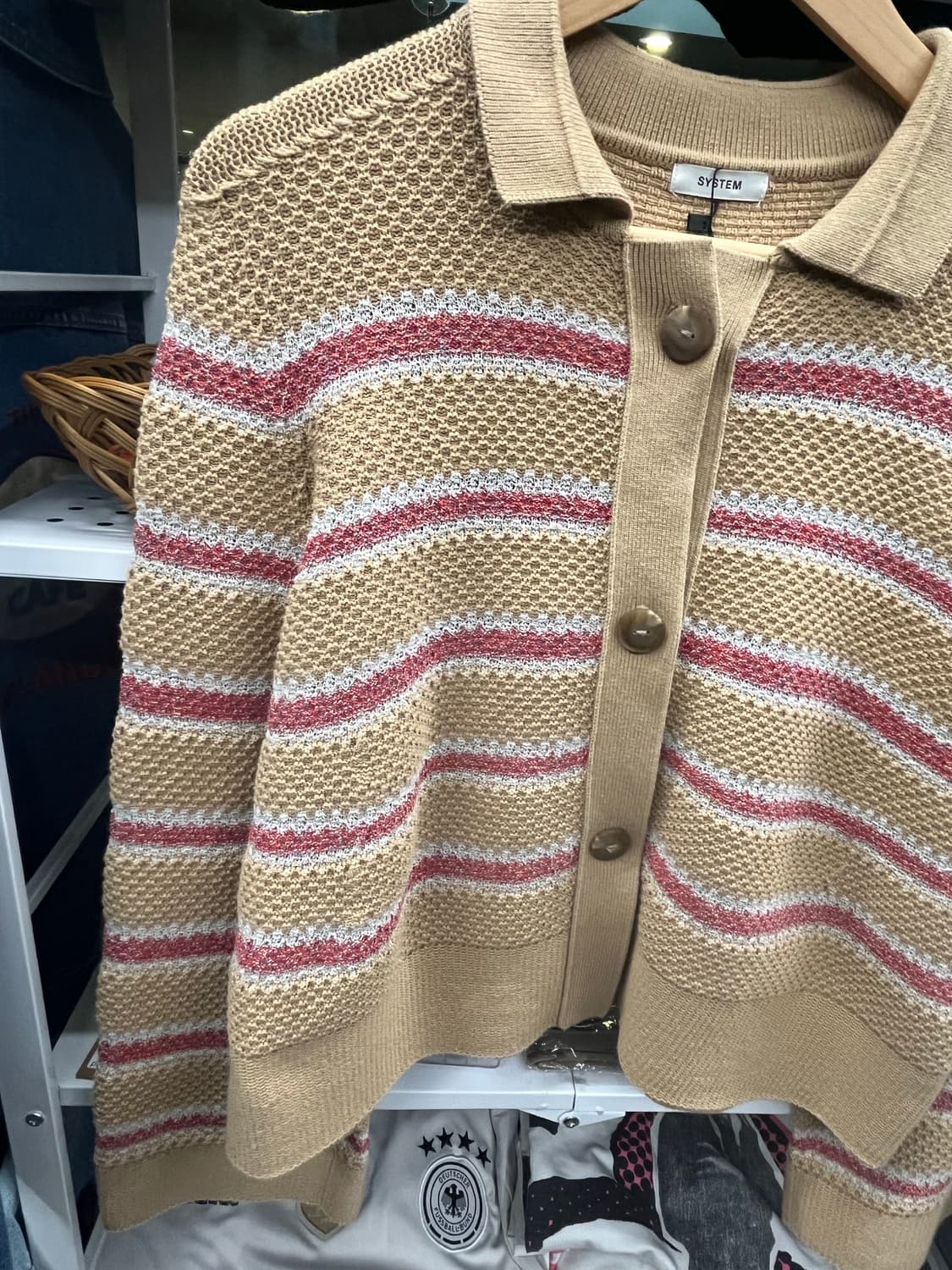 SYSTEM 스트라이프 니트 가디건 상품이미지3