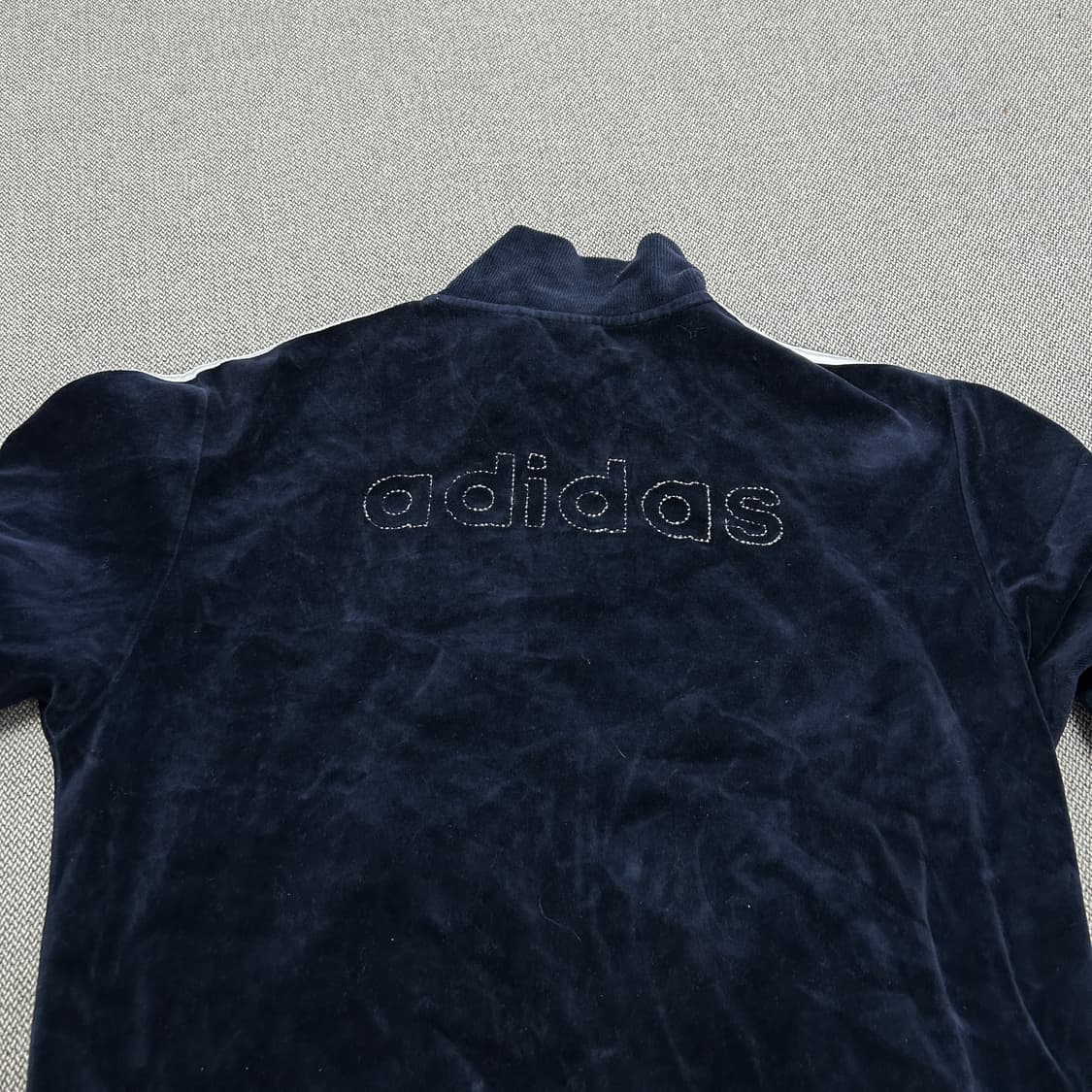 아디다스 벨루어 실버삼선 네이비 져지(100) 상품이미지2