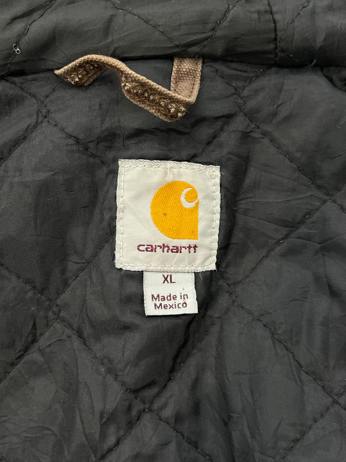 칼하트 다크 브라운 덕 캔버스 퀼팅 워크 후디 자켓 상품이미지7