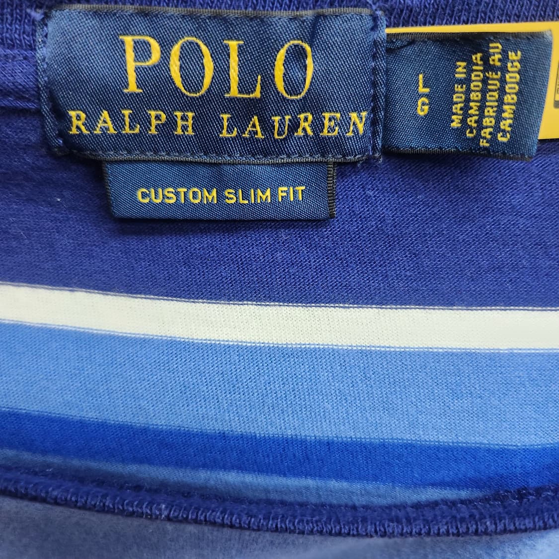 QR 폴로랄프로렌 스트라이프 원포켓 반팔 L 상품이미지5