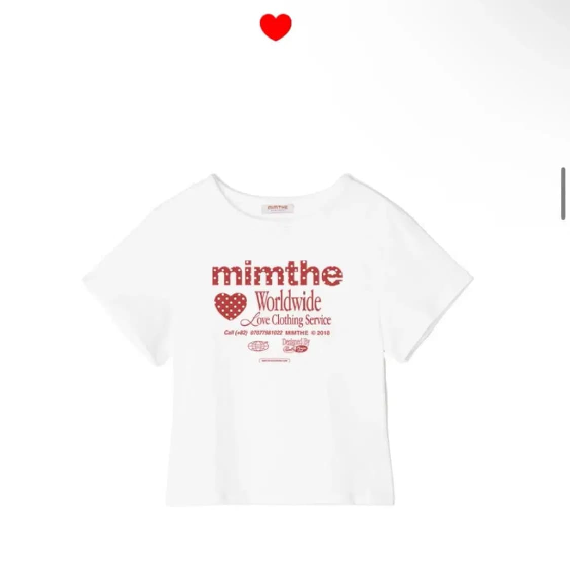 밈더워드로브  도트 크롭 티셔츠 상품이미지2