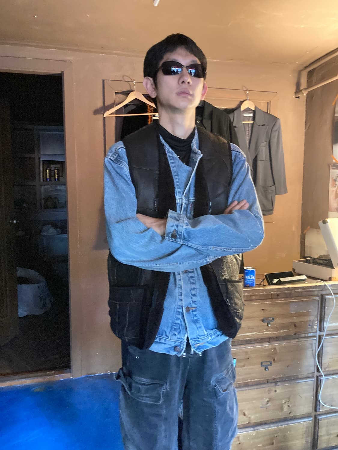 GRUNGE LEATHER FUR VEST 상품이미지4