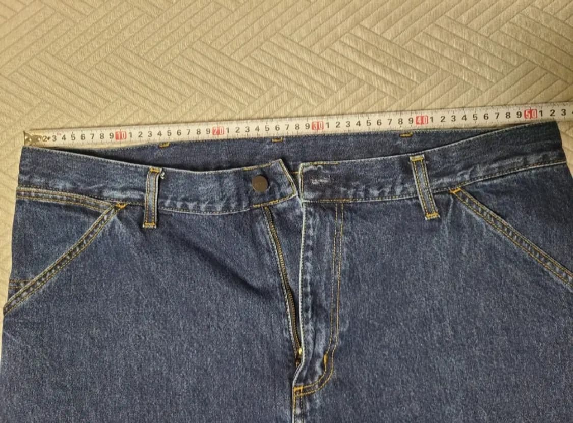 칼하트WIP 싱글 니 팬츠 스미스 블루 스톤 워시드 W38 L32 상품이미지2