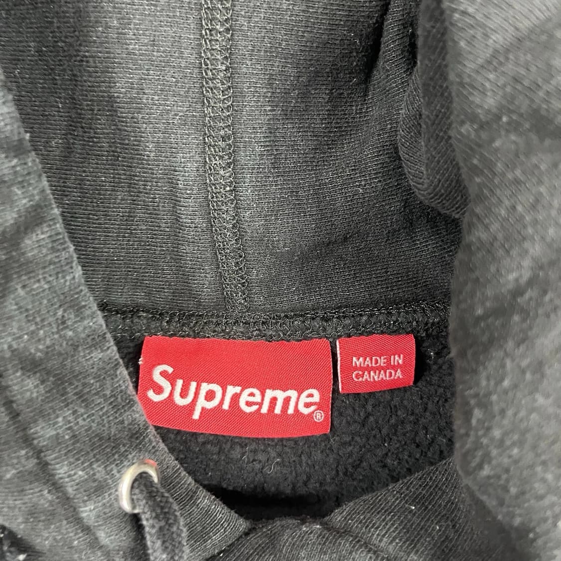 슈프림 코드 컬리지에이트 로고 후드 스웨트셔츠 블랙 상품이미지4