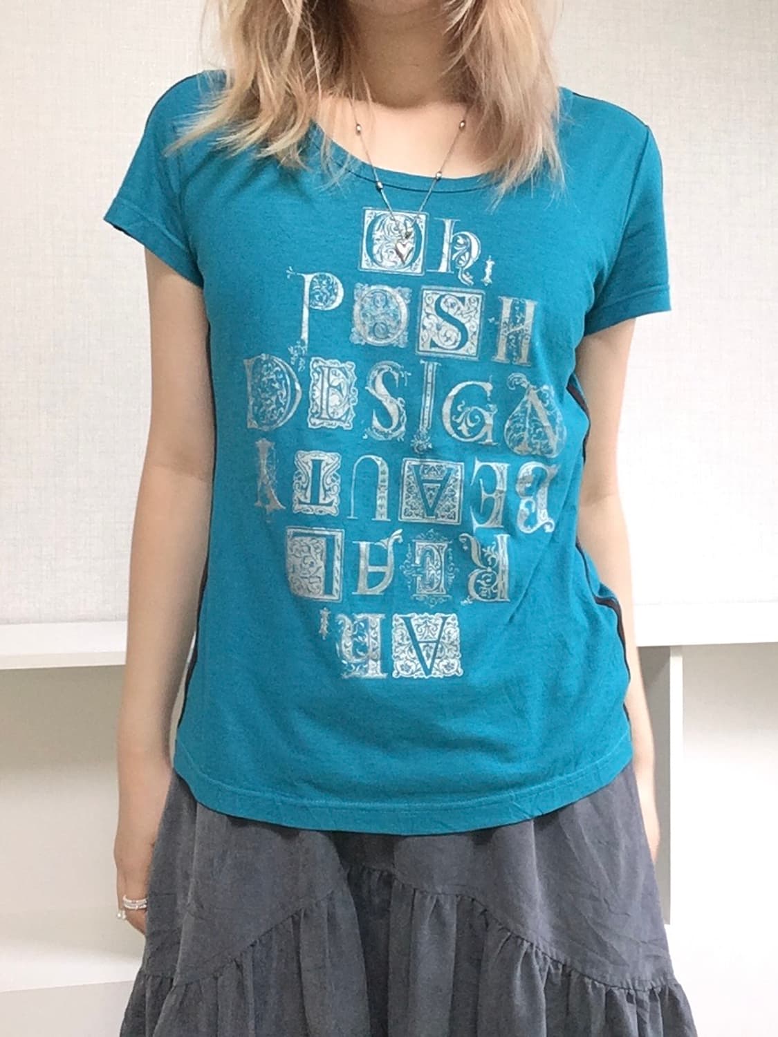 made in Italy y2k aquablue silver printi 상품이미지3