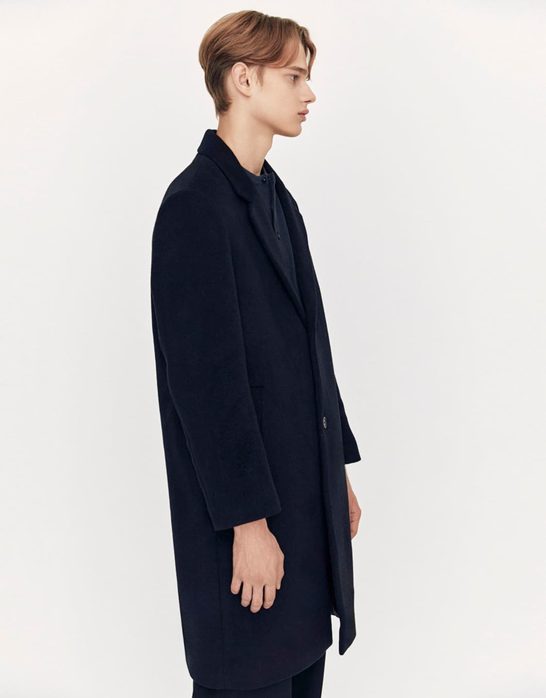 지오다노 울캐시 싱글 코트 블랙 XL (새상품) 상품이미지2