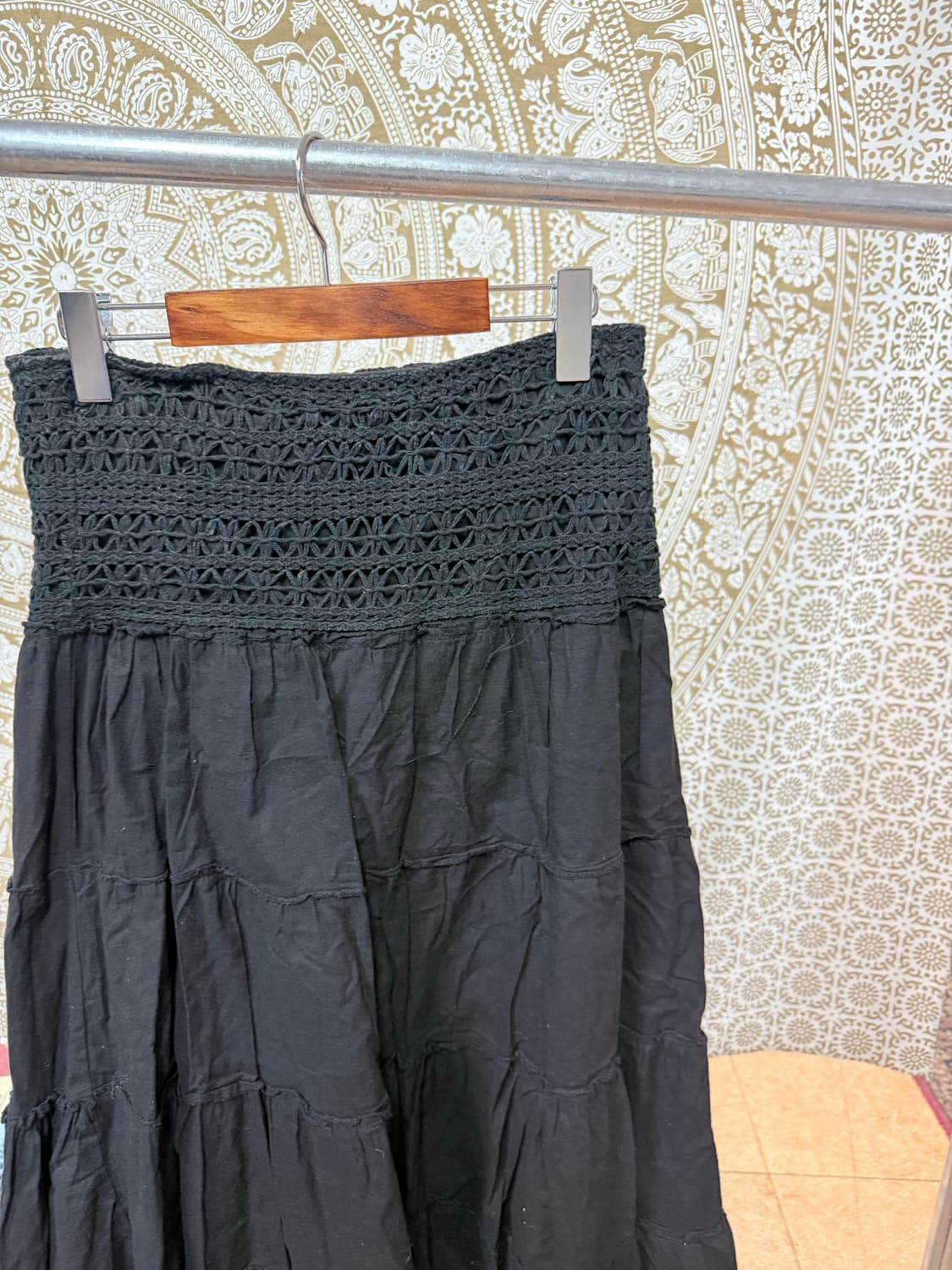 빈티지 여성 디테일 블랙 캉캉스커트 (Z1008) 상품이미지4